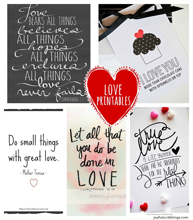 Five Free Printable Love Quotes Joyful Scribblings