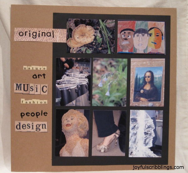 #scrapbook page-originality