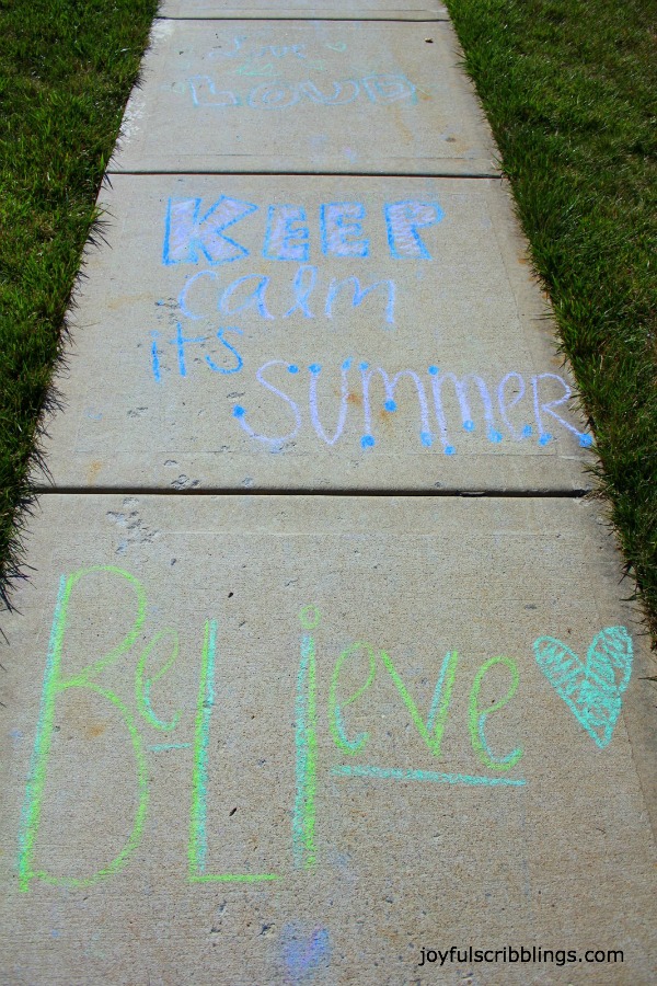 #sidewalk chalk messages