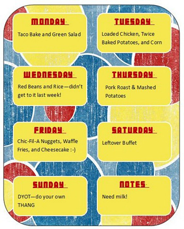 #menu planner
