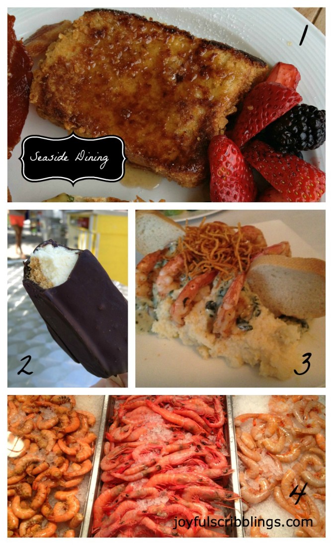 seaside dining collage