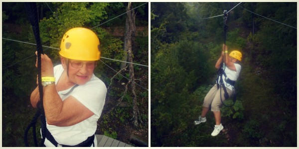 ziplining grandma