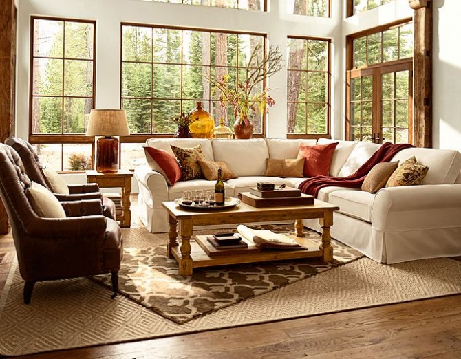Pottery Barn Living Room With Sectional Ideas