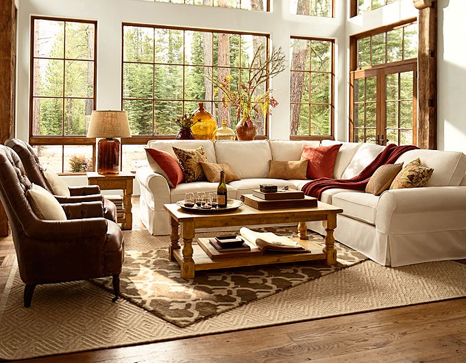 Pottery Barn Manhattan Sectional In Living Room