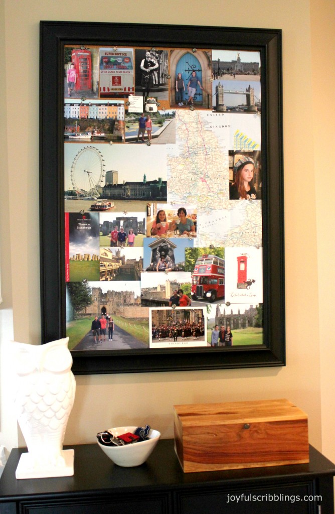 #travel memorabilia board