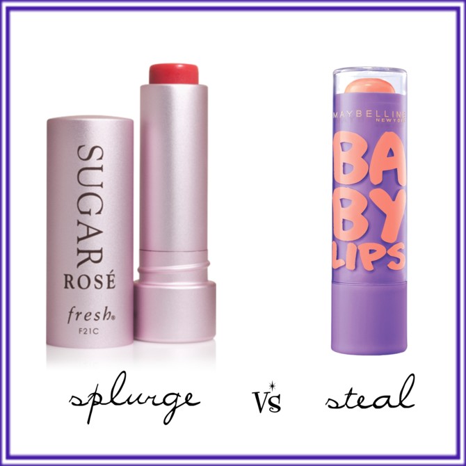 #splurge vs. steal lip balms
