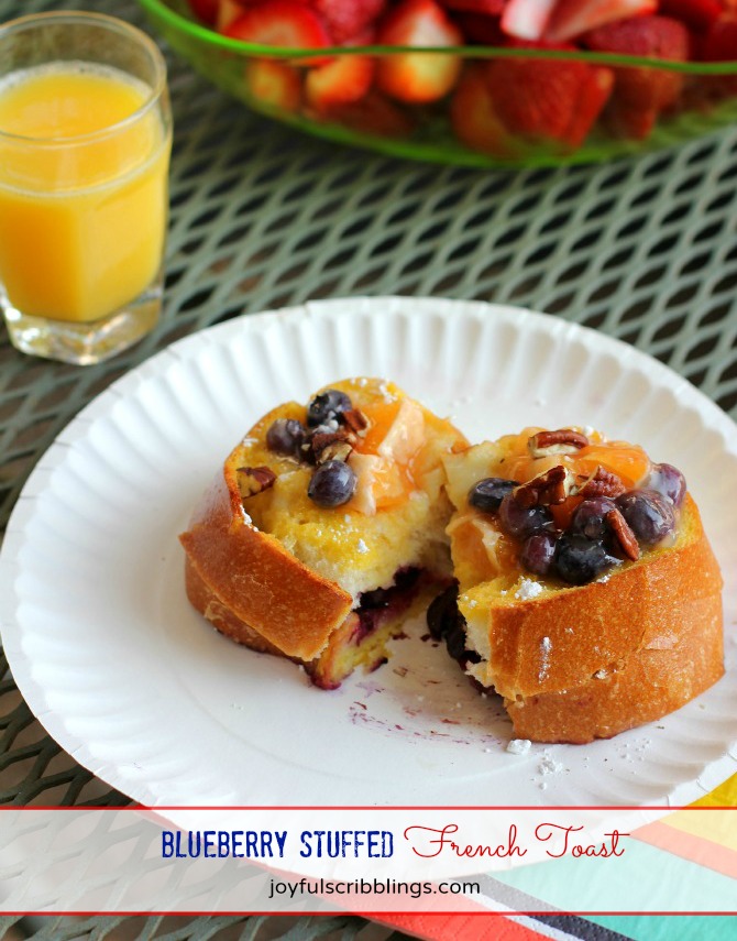 blueberry stuffed french toast