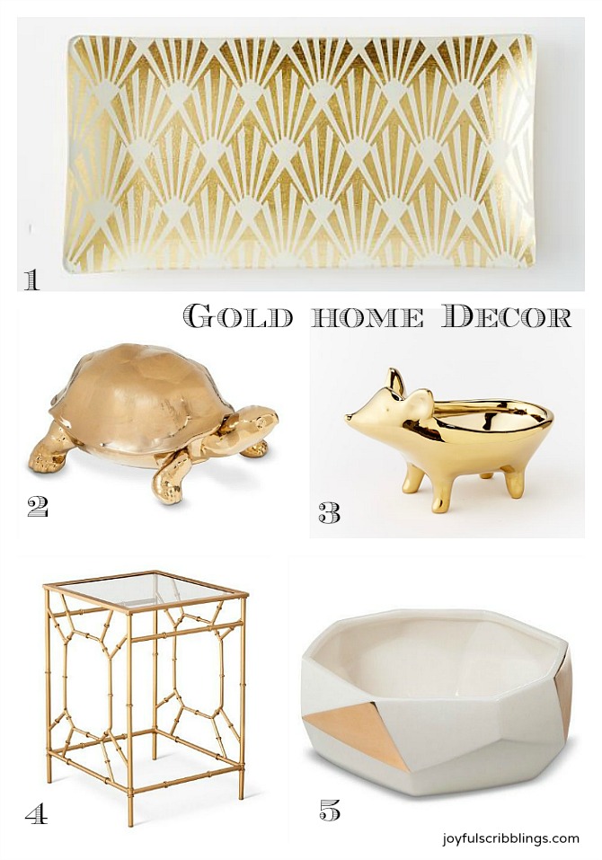 gold home decor