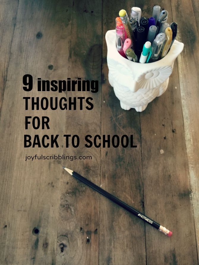 9 inspiring thoughts for back to school