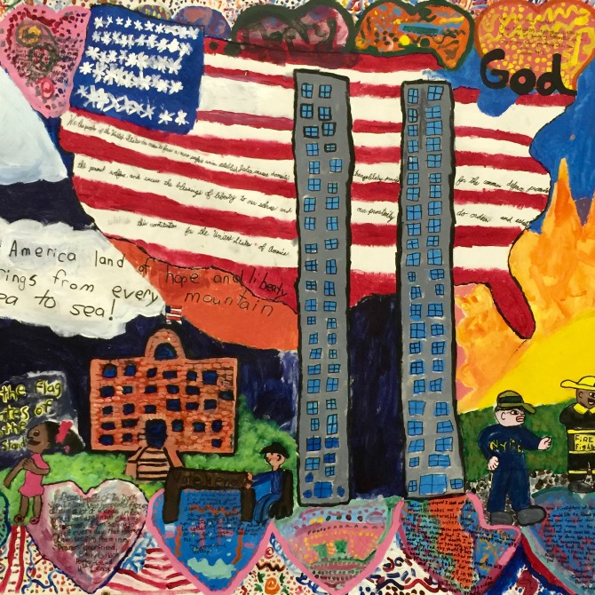 mural at 911 memorial
