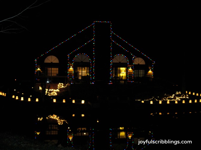 farmhouse at night