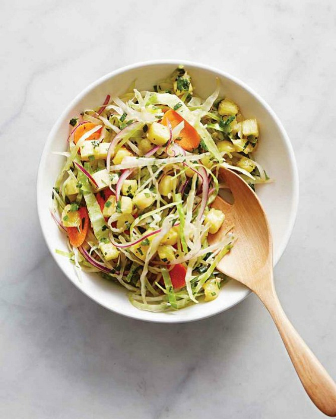 spicy pineapple slaw